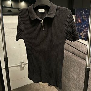 Zip polo shirt